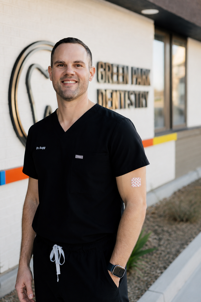 Dr. Andrew Sugg wearing a Super Patch